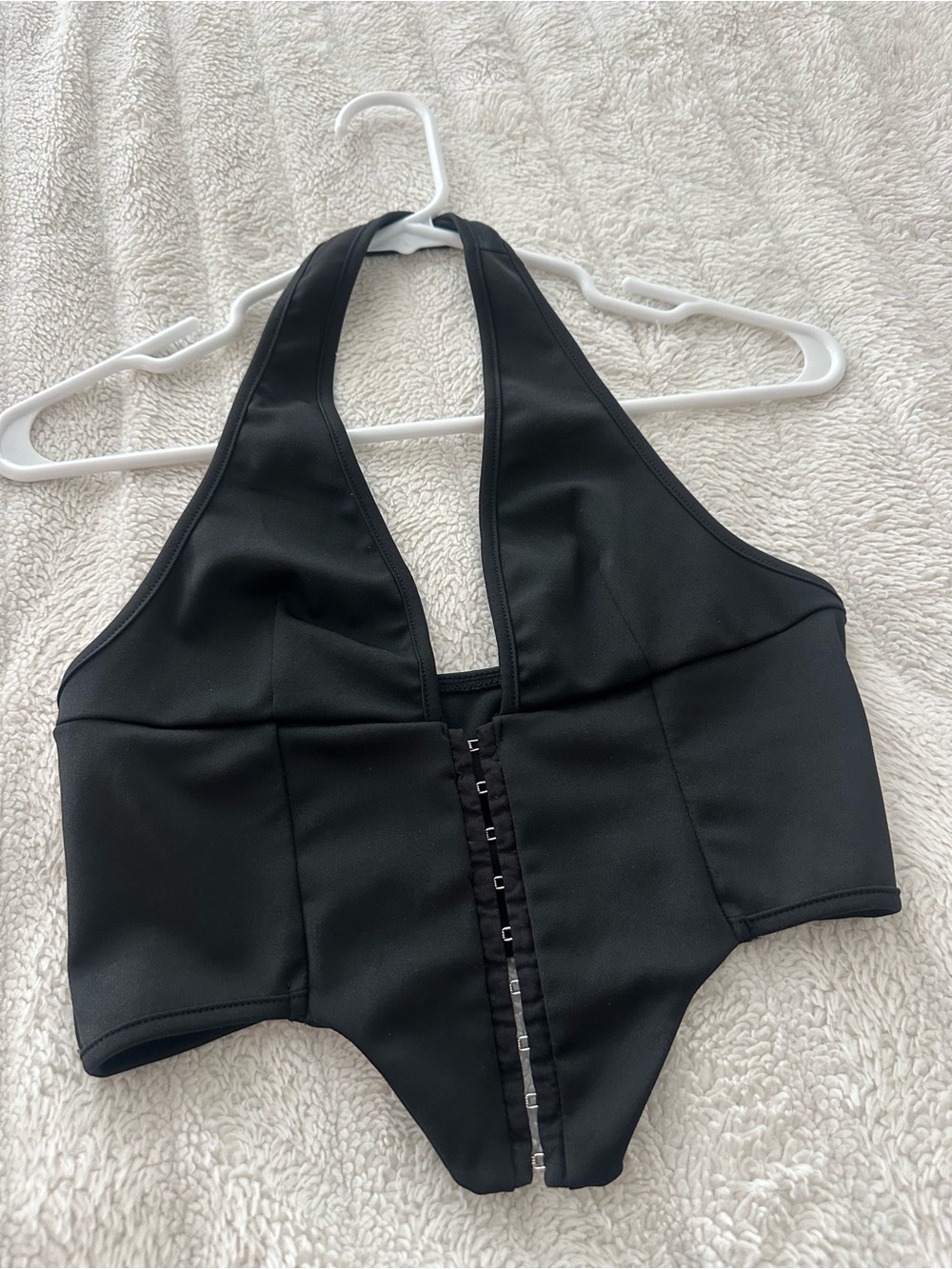 Black Halter Crop Top